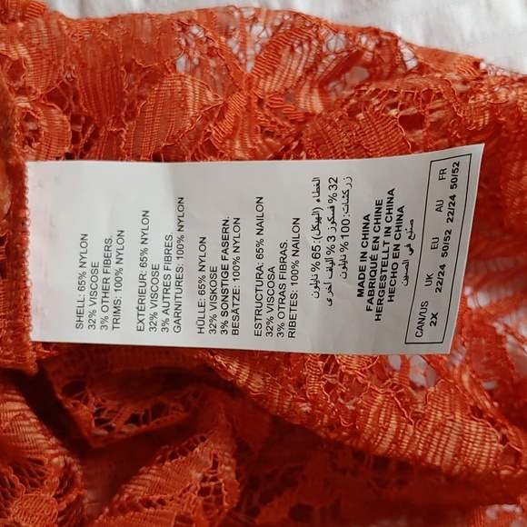 NWT 2X SHEER LACE TANK TOP - Picture 8 of 8